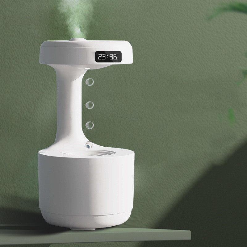 Anti-Gravity Humidifier with Clock & Aroma Diffuser, Large Capacity