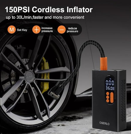 Portable Wireless Electric Tire Inflator Pump